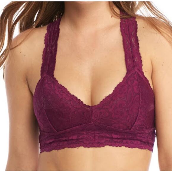 Intimately Free People Galloon Lace Racerback Bralette Womens Small Grape Purple - Picture 9 of 10
